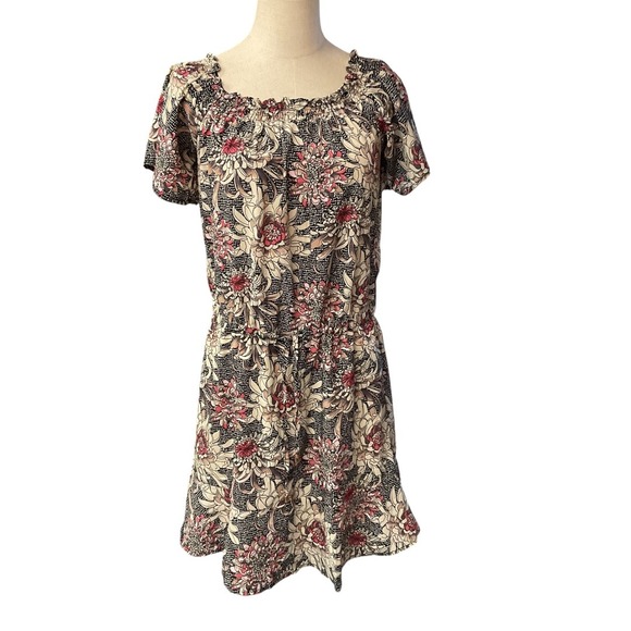 Helix Dresses & Skirts - Heli Floral‎ Short Sleeve Cinch Waist Mini Dress Size